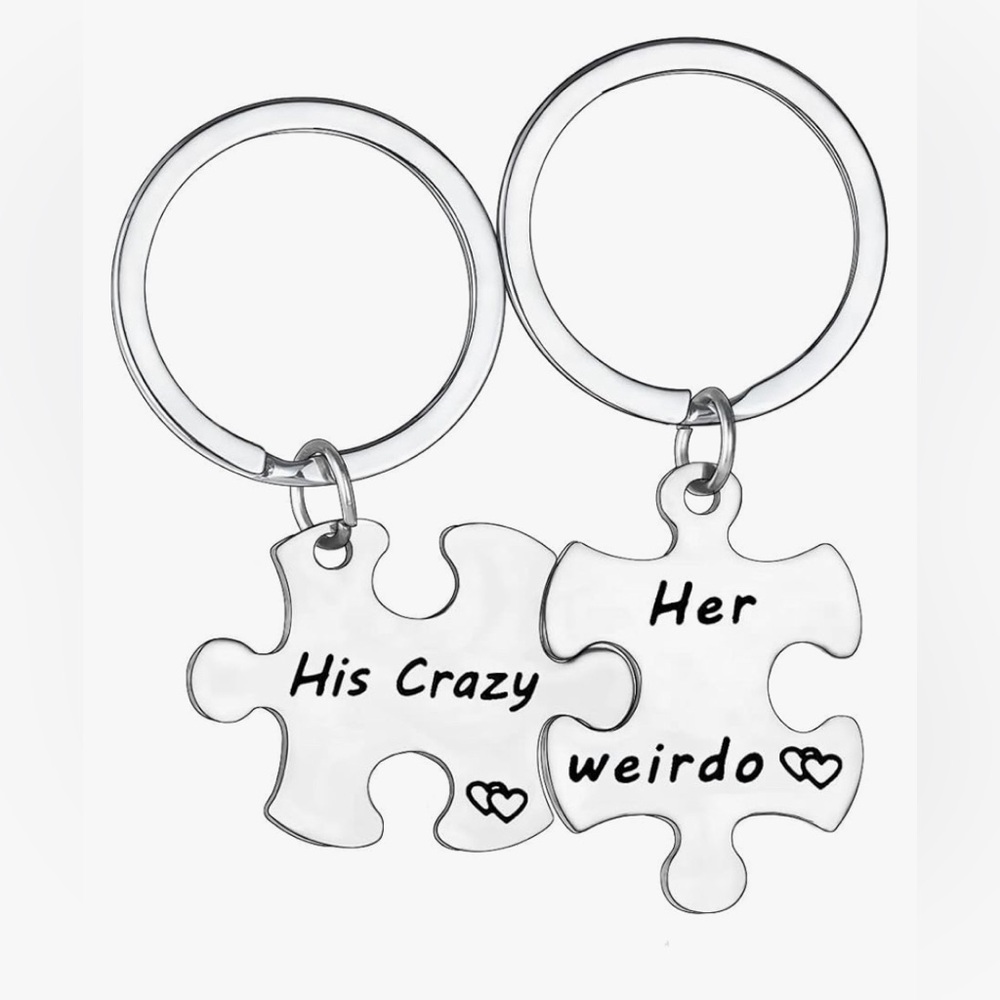 🎉 CLEARANCE 💕NWT💕 His Crazy and Her Weirdo new key chains set